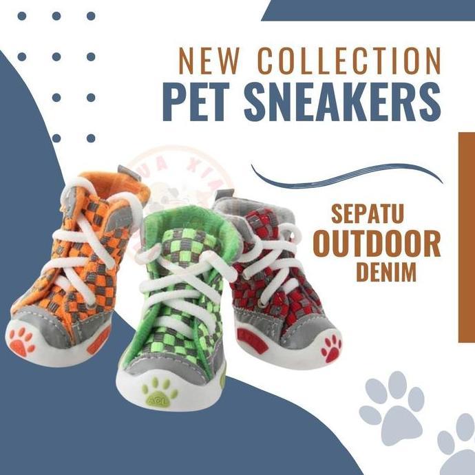 Sepatu Outdoor / Sepatu Kets Kain Anjing Kucing / Boots Anjing Kucing