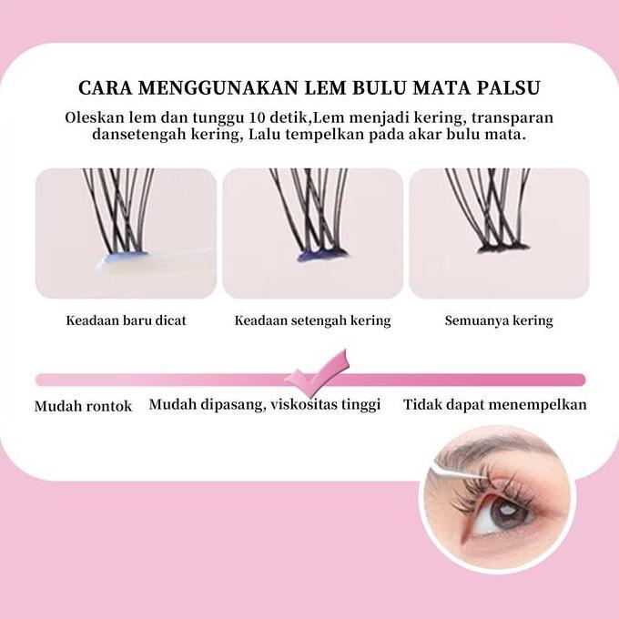 Auge- Virago Bulu Mata Eyelash Extension Tanam Import Bulu Mata Palsu Alami 3D Bulu Mata Palsu Dolly