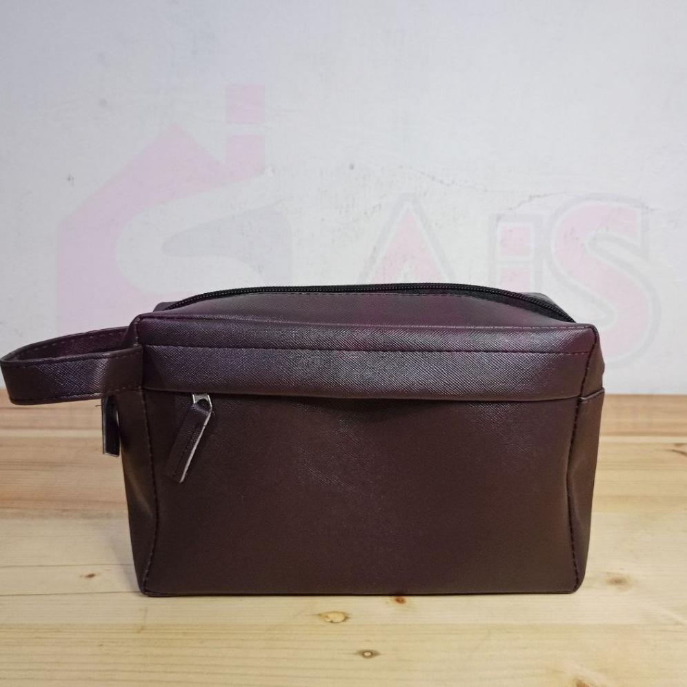 NEW POUCH ELEGAN PRIA POUCH SEMI KULIT PRIA POUCH COWOK DOMPET PRIA POUCH PERLENGKAPAN KECIL