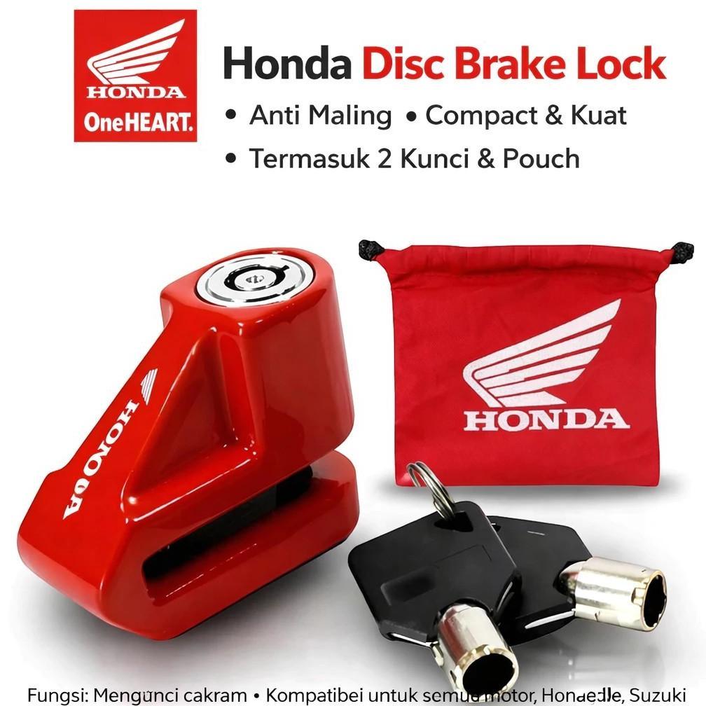 Gembok Cakram Motor Honda Premium Untuk Semua Motor Cakram Vario Beat Scoopy dan Lainnya