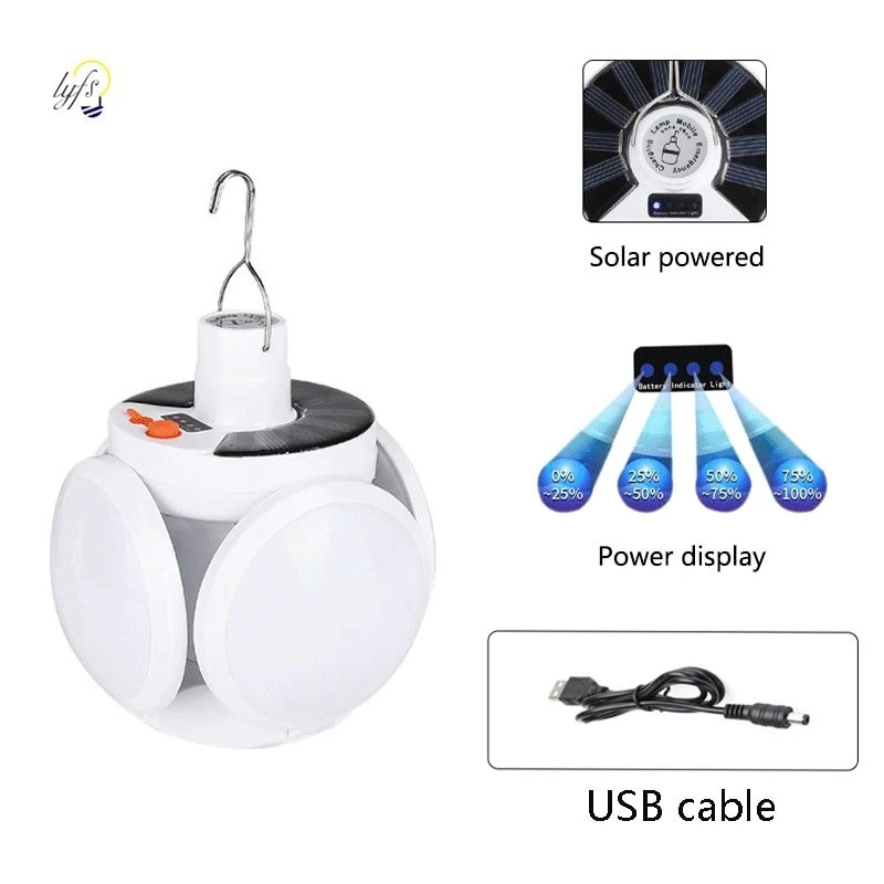 Lampu Tenaga Surya Gantung Camping Lampu Emergency Tahan 24 Jam Lampu Taman Outdoor