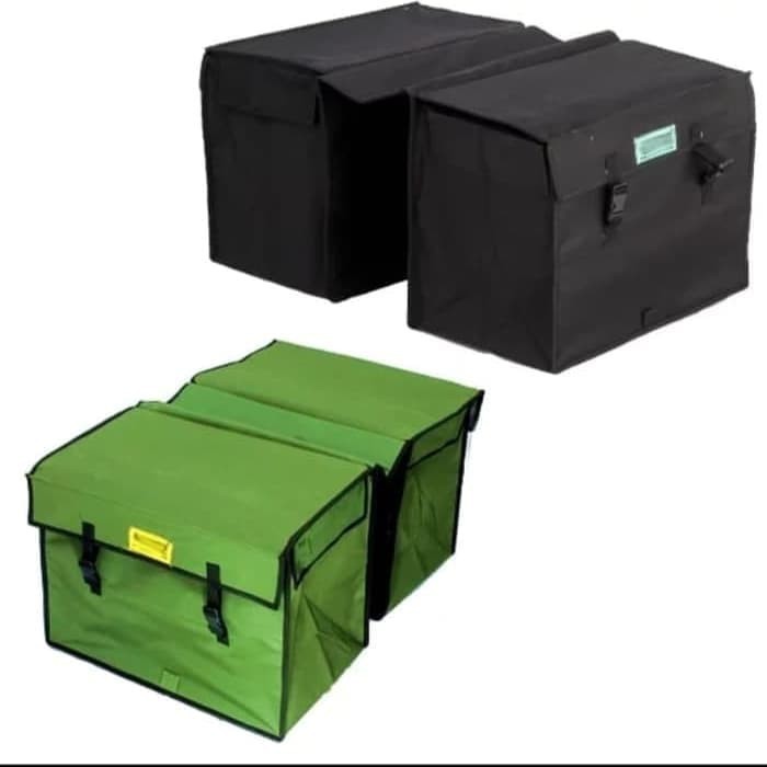 (Tpos)   Tas Motor Kurir Anti Air Tebal Kuat Tas Obrok Pos Kurir Keranjang Motor