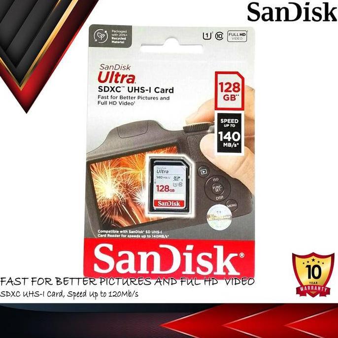 TERBARU - SanDisk Ultra SDXC Card class 10 128GB - SD Card 128 GB