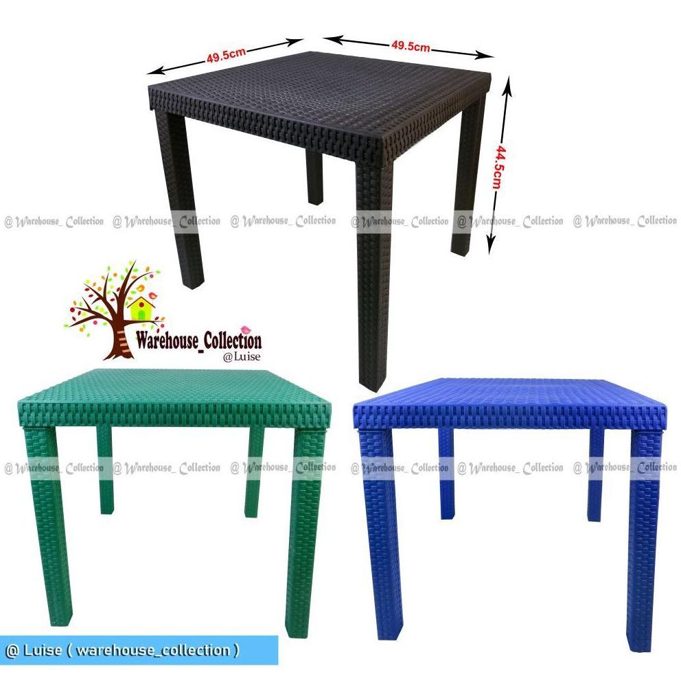 MEJA PLASTIK MOTIF ROTAN / MEJA MURAH / MEJA ROTAN PLASTIK / MR 01 WAPOLIN