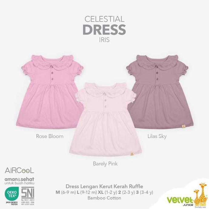 Velvet Junior Celestial Dress - Dress Anak Iris - Celestial 9
