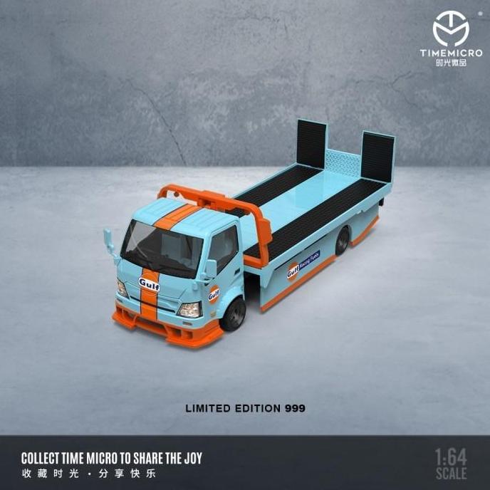 Time Micro 1:64 Hino H300 Flatbed Transport Trailer Truck Gulf Limited