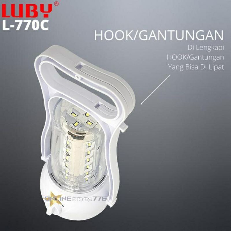 Lampu Emergency Luby L770C / Lampu Darurat Luby L-770C / Rechargeable