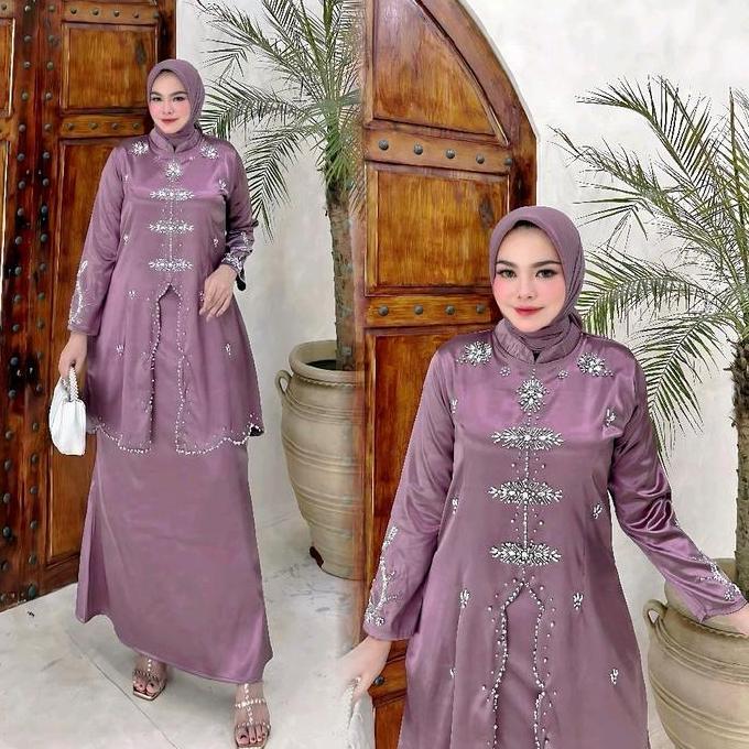 Set Tunik Payet - Kebaya Pesta Set - Kebaya Wanita Kondangan bali