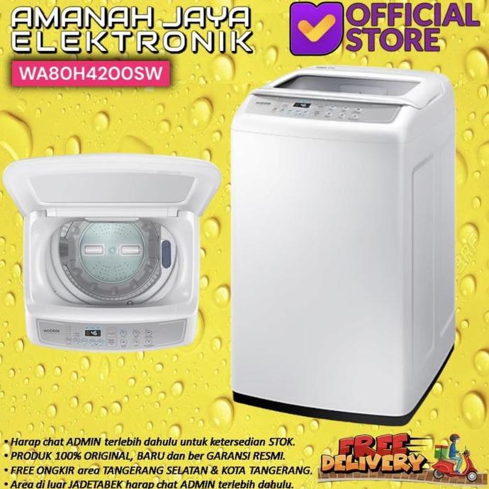 Samsung WA80H4200 Mesin Cuci Top Loading 8 Kg | WA80H4200SW | WA80