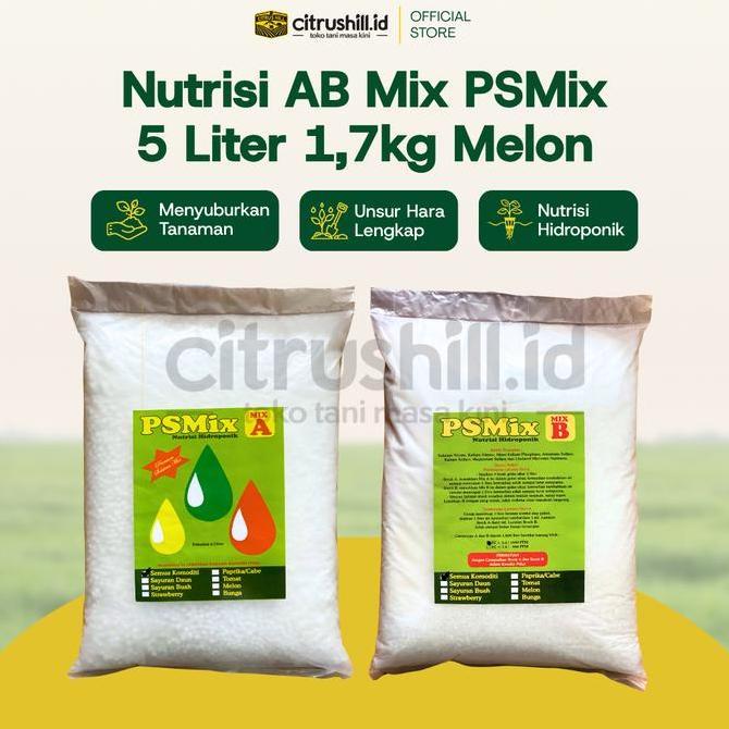 TERBARU - PROMO AB MIX PS MIX 5 LITER 1,7Kg - AB MIX HIDROPONIK - NUTRISI MELON