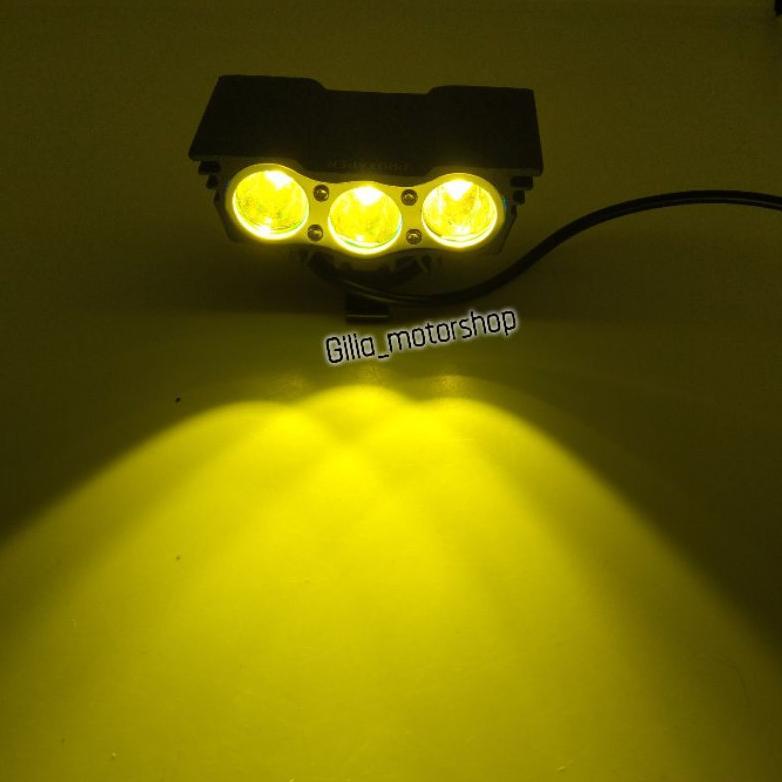 Promo  Lampu Tembak Owl Mata Elang 3 Mata 30 Watt Led White & Yellow Universal Lampu Motor Sorot Owl