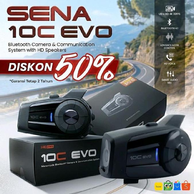 TERLARIS SENA 10C EVO HD SPEAKERS BLUETOOTH INTERCOM ACTION CAMERA
