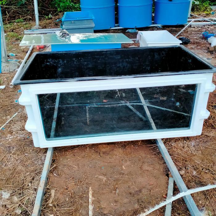 bak aquarium fiber combinasi kaca