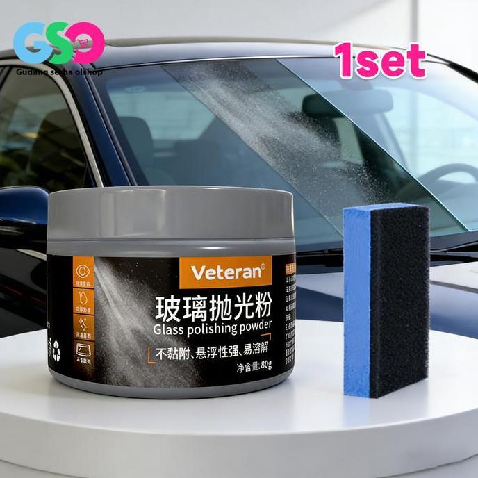PYLANTUS Penghilang Goresan 80G Kaca Mobil Obat Penghilang Baret Kaca Mobil Cerium Oxide Obat Poles 