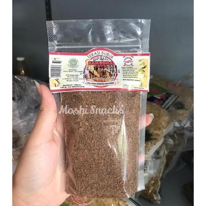 Terasi Bubuk Super Samudra Jaya Asli Bangka 100Gr Terasi Matang Bangka / Belacan Bangka Asli Super E