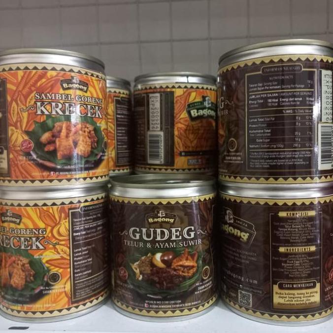 gudeg kaleng bagong yu djum 210 gr 300 gr asli khas jogja jogjakarta yogya yogyakarta sambal goreng 