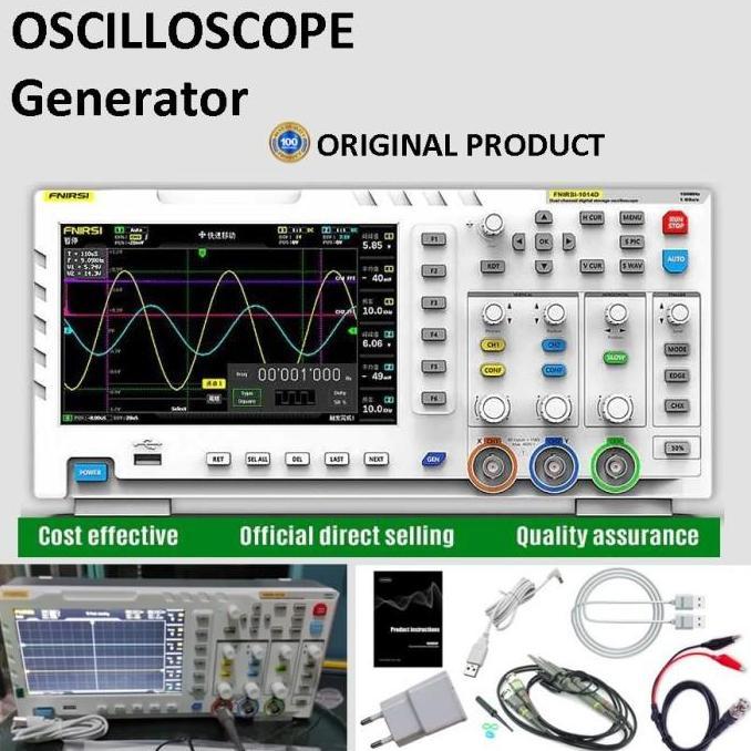 PONETTIA Osiloskop Oscilloscope Osciloscope Digital 2 in 1 Dual Channel 100MHz