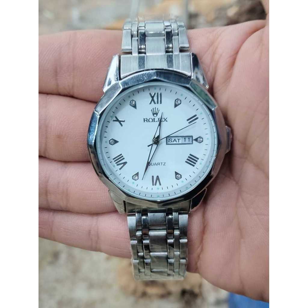 (WH) (RJ) Jam Tangan Pria Seiko Romawi Rantai Tanggal Hari Aktif SK-121