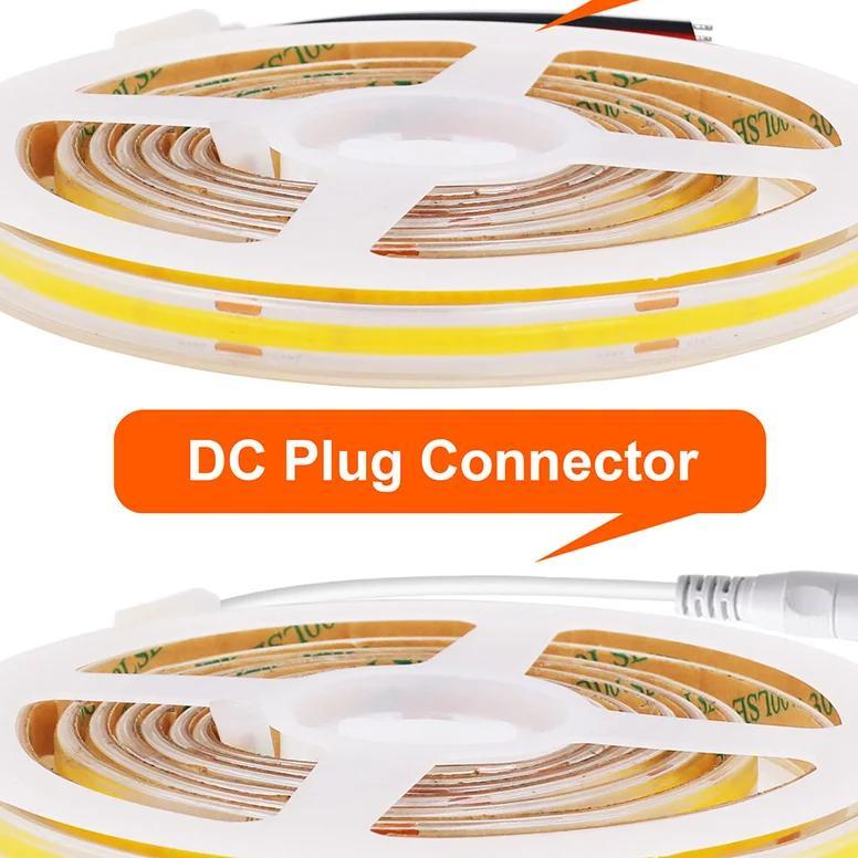 Cob Led Strip Light 12V 24V 3000K 4000K 6000K Ip67 Waterproof Flexible Led Tape 480Leds/M 5M 10M 20M
