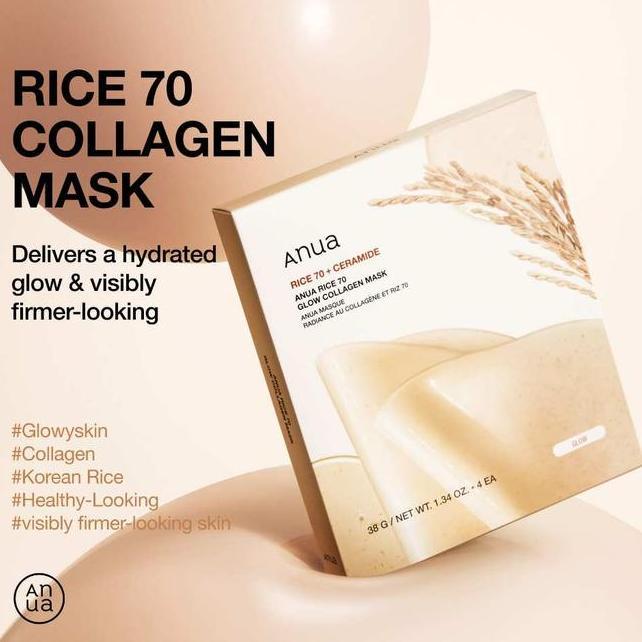 Anua Rice 70 Glow Collagen Mask