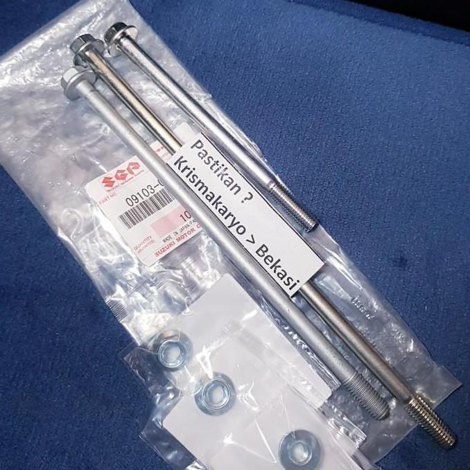 Baut Pegangan Mesin Satria 2 Tak Hiu 2T Lumba Ori Monting 2Tak Mounting Rangka Suzuki Asli