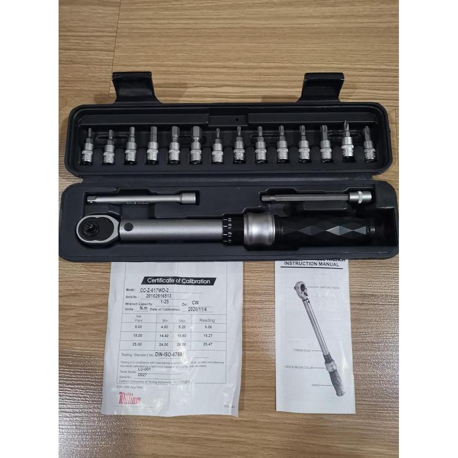Kunci Torsi sepeda Bike Hand 1-25 Nm Torque Wrench set YC 617 WD 2