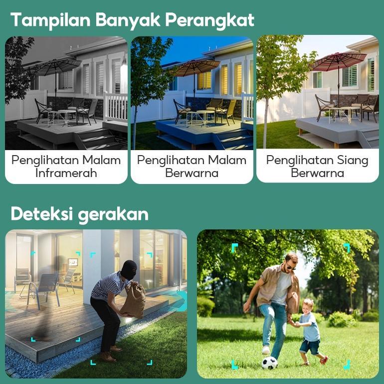 SYERLISUPPLY CCTV WIFI LUAR RUMAH 1080P NIGHT VISION AUTO TRACKING AUDIO 2 ARAH TAHAN CUACA MUDAH DI