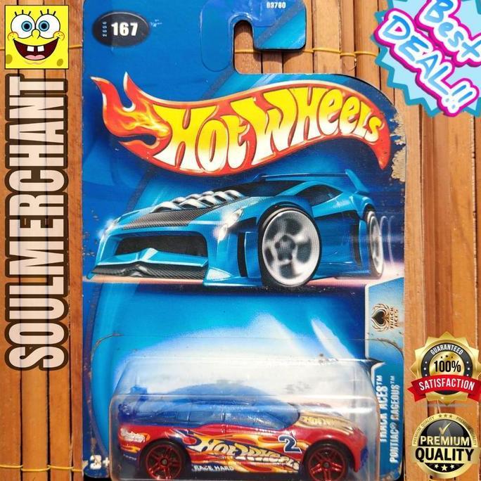 Hot Wheels Pontiac Rageous Merah Track Aces Mobil Balap Track Ban Plastik Original New