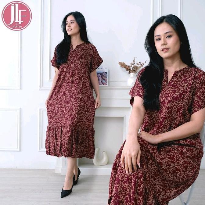 New Kamila Bawah Rempel Dress Remaja Bahan Rayon Rempel Casual Midi #Gratisongkir