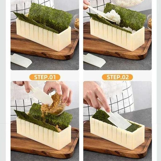 Alas gulung sushi/set sushi/alat gulung sushi/alas sushi bambu/cetakan cetakan Kitchenware Tatakan L