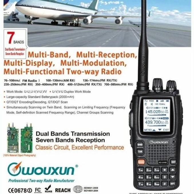 TERLARIS HT UV9D WOUXUN VHF UHF MULTIBAND AM FM RECEIVER
