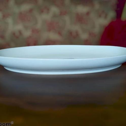 Piring Saji Ikan Oval Keramik 42 CM I Piring Lodor Keramik Jumbo 17" BS