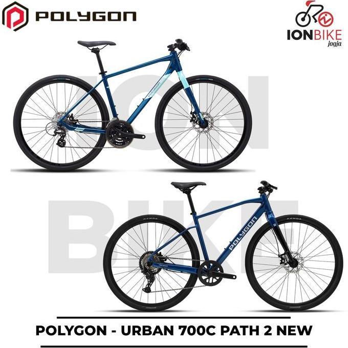 Sepeda Urban 700c Polygon Path 2 Frame Alloy Ringan 2.0 Hybrid 700 c Commuter Bike Touring Dewasa Gu