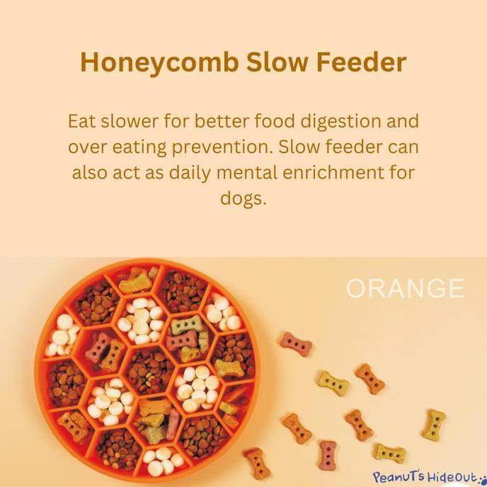 NEW Honeycomb Slow Feeder | Silicone Dog Bowl (Tempat Makan Anjing)