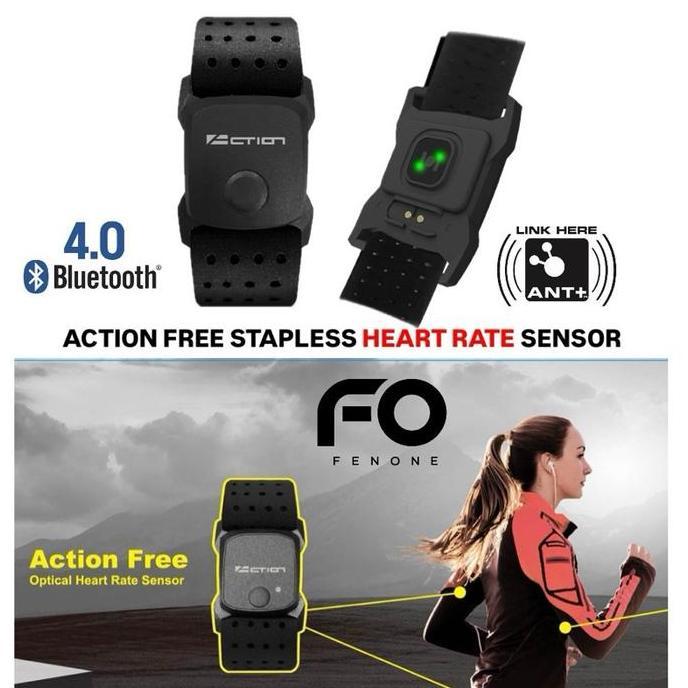 STRAPLESS HEART RATE SENSOR SEPEDA TOP ACTION / ARMBAND HEART RATE SENSOR HEART RATE DUAL MODE CONNE