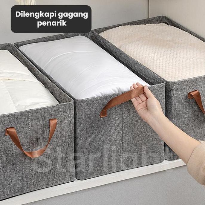 TERLARIS!! STARLHT TEMPAT PENYIMPANAN BAJU TAS FOLDABLE STORAGE BOX CLOTHING ORGANIZER KERANJANG PEN