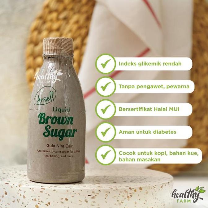 Grosir Ansell Gula Kelapa Cair / Liquid Brown Sugar /Gula Merah Cair 1L/1.4Kg