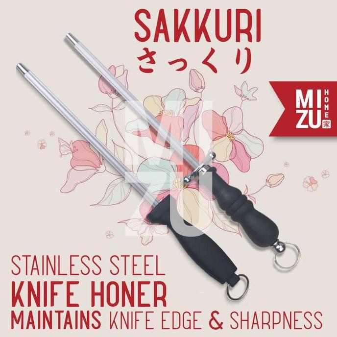 MIZU SAKKURI Knife Sharpener Honing Stick Pengasah Pisau Stainless