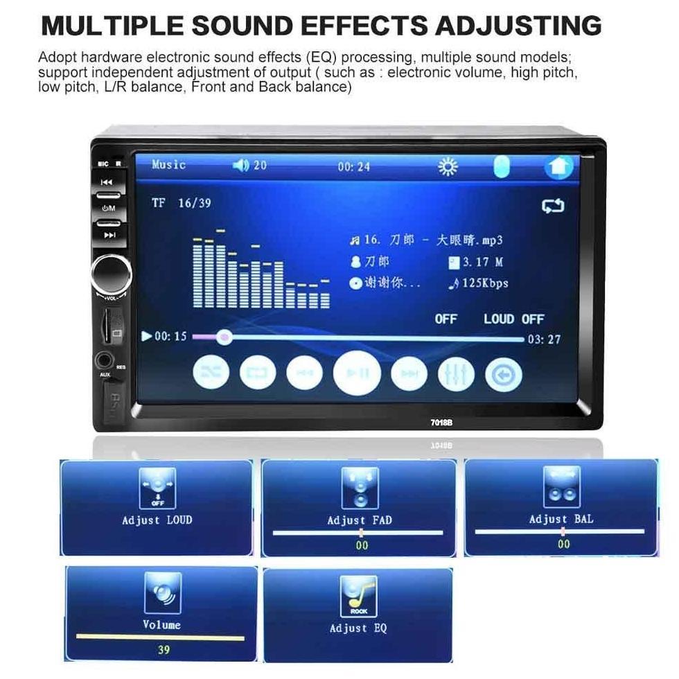 Pabokay Head Unit 2 DIN Car MP5 Player 7 Inch Kamera Belakang