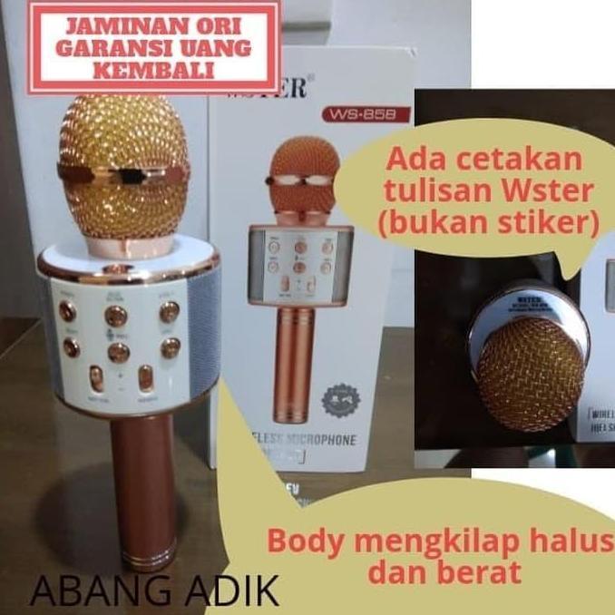 SUBANIKH microphone ws858 original mic karaoke bluetooth ws858 100% ori