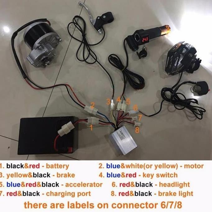 set sepeda listrik 24V 350W MY1016Z3 E-bike conversion kit [terbaik]