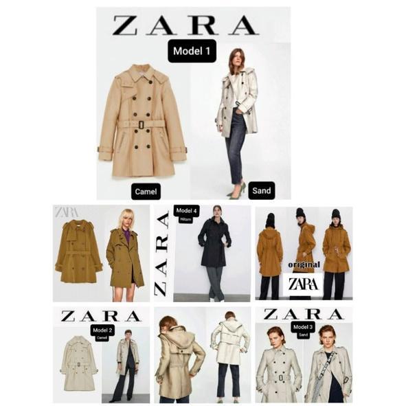 BESTPROMO JAKET WANITA ZARA LIGHTWEIGHT TRENCH COAT // LONG COAT JACKET ORIGINAL BRANDED