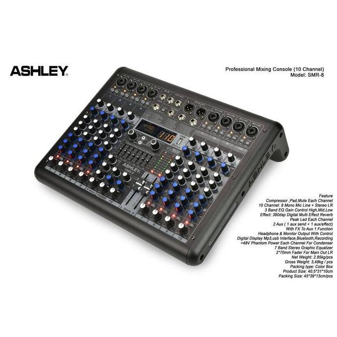 mixer audio ashley smr8 smr 8 (8channel) original ashley