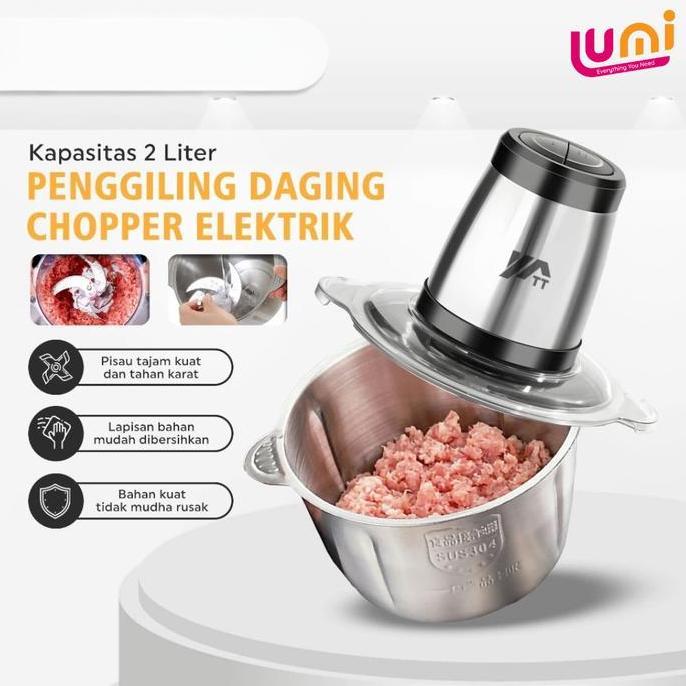 BAQDUNIS Chopper Blender daging Stainless/Blender Chopper Blender Daging Serbaguna/Penggiling Meat B