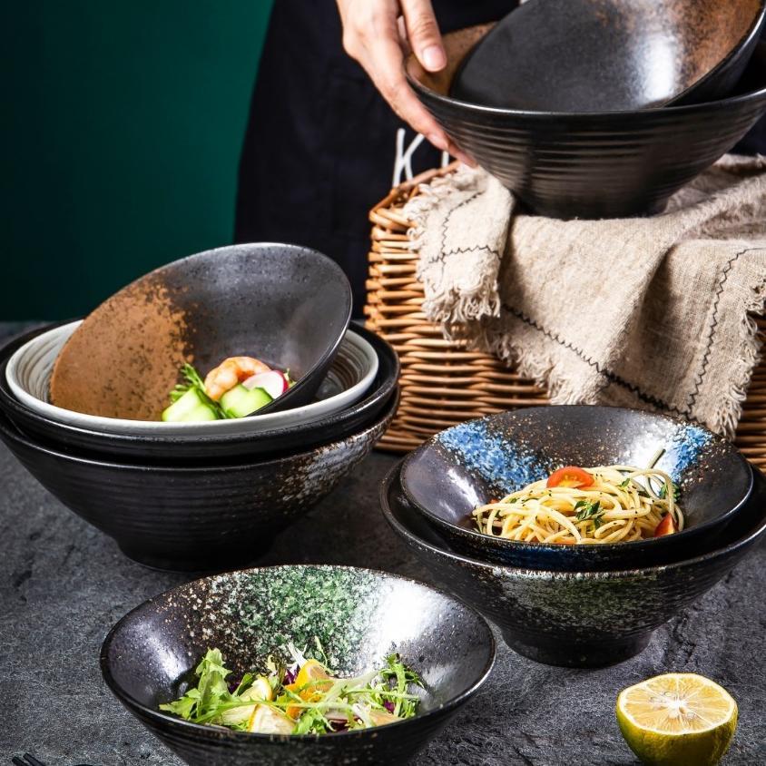 Ashome Mangkuk Keramik Ramen Jepang Galaxy Stone Collection / Mangkuk Ramen Aestetik / Ceramic Ramen