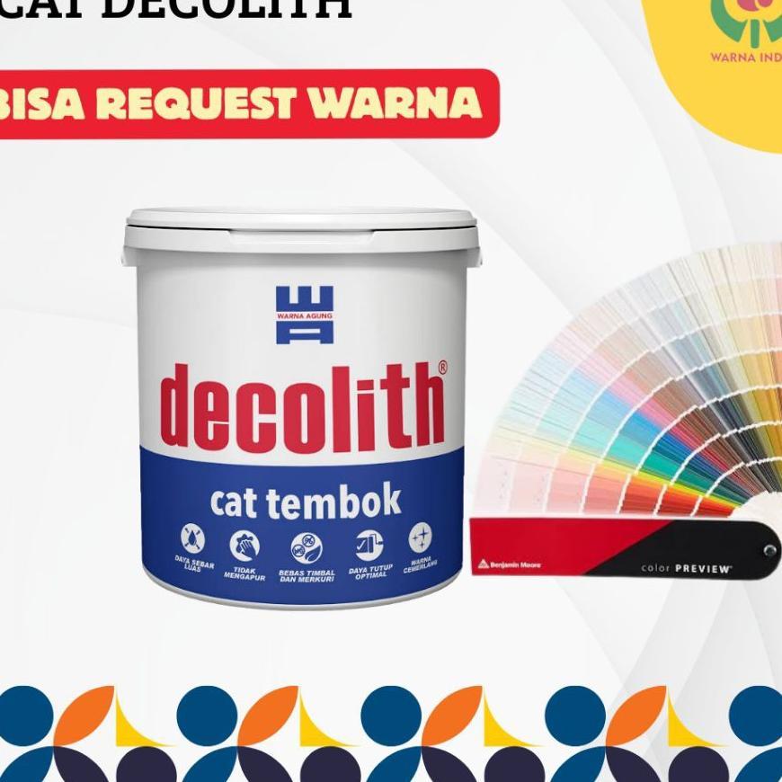 Cat Tembok Interior Decolith 5 Kg - Ready Semua Warna