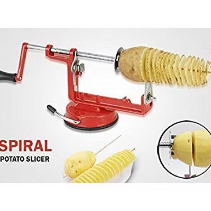 Spiral Potato Slicer Chips Pengiris Pemotong Serutan Parutan Putar Ulir Keripik Kentang Ubi Singkong