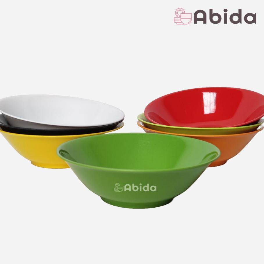 Abida 1 Lusin Mangkok Melamin 7 Inch - Mangkok Bakso - Mangkok Mie Ayam - Mangkok Lusinan - G907