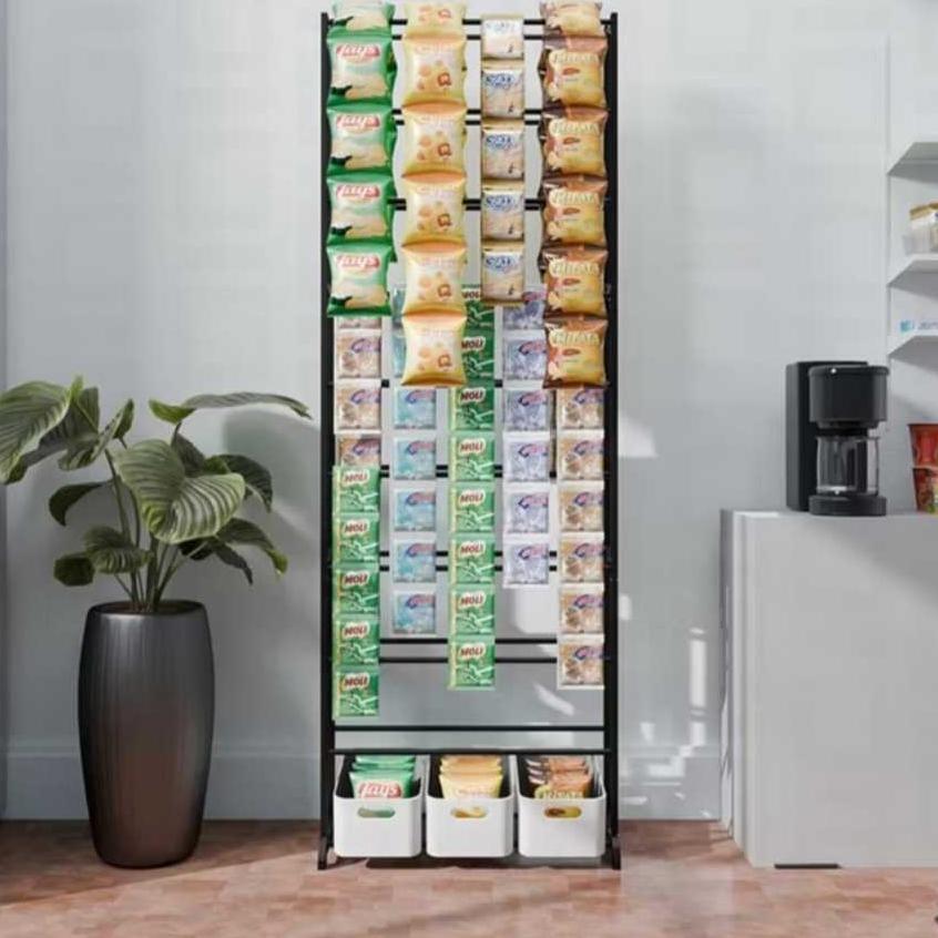 Rak Chiki Jualan Display Toko Jajan Susun Multi Layer Kokoh Tempat Dagangan Warung