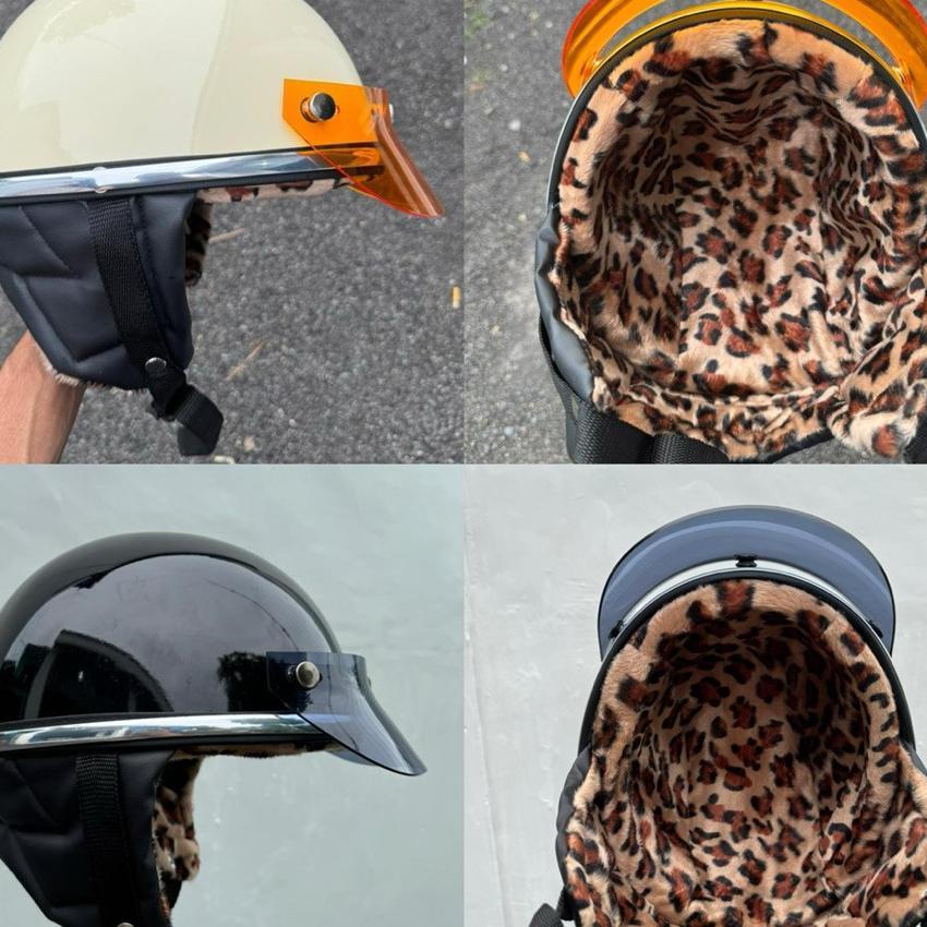 Helm Kalcer Chip Busa Retro Leopard Classic Dewasa